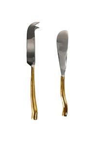 Gold Cheese Knife Set of 2