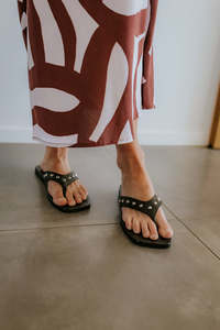 The Kali Studded Leather Jandal