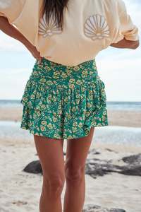 Sabbi: The Seas The Day Ra-Ra Skirt - Green