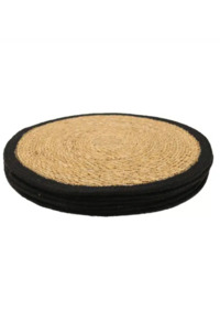 Round Seagrass/ Jute Placemat - Black