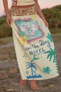 Bottoms: The Seas The Day Maxi Skirt - Cream