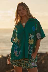 Tops 1: The Patron Shirt - Seas the Day - Green