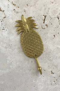 Large Brass Hook - Pineapple