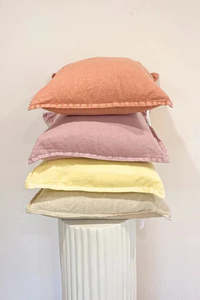 Best Selling: Belgium Linen Vintage Washed cushions - asstd colurs