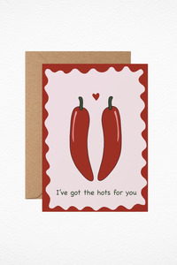 Gifts: Hots For You Funny Love Card, Anniversary, Birthday, Chilli