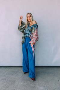 Best Selling: The Raving Heart Pants - Blue