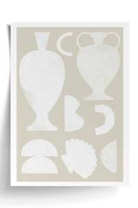 Papier Hq: Painted Objects Print Nude- Natural Frame