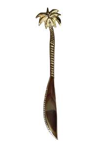 Brass Cheese Knife - Palm Tree