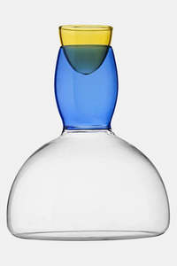 Home: Clancy Glass Carafe - Blue