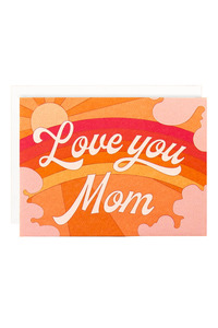 Gifts: Love You Mom Card | Peach Rainbow