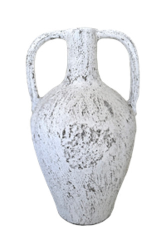 Lombok Urn Buffalo Antique Whitewash