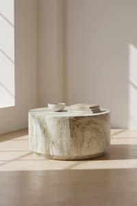 Best Selling: Strata Cylinder Coffee Table - Green