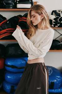Best Selling: The Victory Long Sleeve Tee - Cream