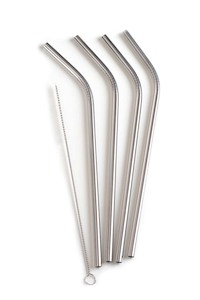 Bar Accessories: Straw Set 5pc Standard & Cleaner