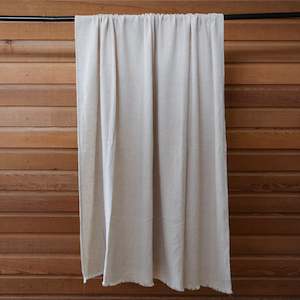 All: Natural Linen Throw with Fringing