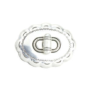 Corners Ornaments: Scalloped Oval Concho Bag Clasps