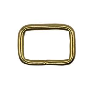 Metal Rectangle Gold (19mm)