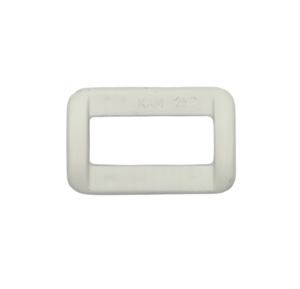 Dee Rings O Rings Rectangles Triangles: White Plastic Rectangle (20mm)