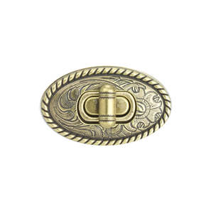 Rope Edge Engraved Oval Bag Clasps