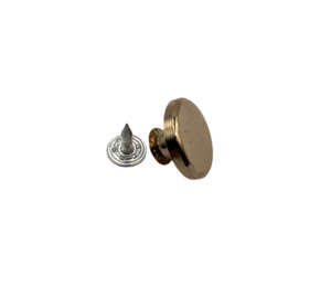 Tack Button Double Round Edge Gold (17mm)