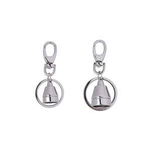 Key Fittings: Key Ring Tassel Caps, Angled, NP