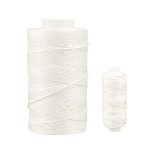 Waxed Thread: Unwaxed Linen Threads, White, 22.8m (25 yards)