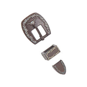 Buckle Sets: Steer Head 3 Pcs Buckle Set, 10MM (3/8")