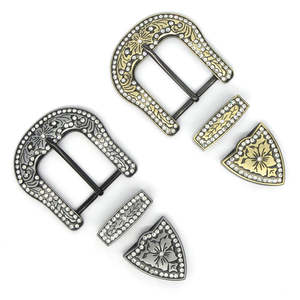 Rhinestone 3 Pcs Buckle Sets, 40MM (1-1/2")