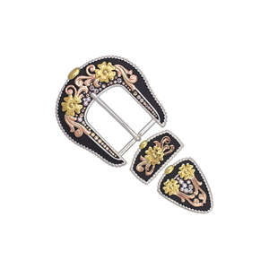 Buckle Sets: Crystal Canyon 3 Pcs Buckle Set, 38MM (1-1/2"), Multi-Colour