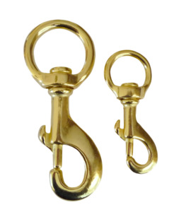 Round Eye Swivel Hook - Brass Plated