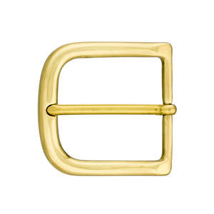 Solid Brass Round Heel Bar Buckle, 38MM (1-1/2"),