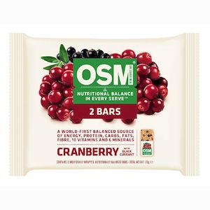OSM Cranberry with Blackcurrant Bar, 170g, 2 Pack