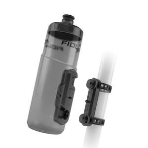 Fitness Hydration: Fidlock Bottle 600ml + Uni Base Inc Cageless Magnetic-Mechanical Mounting System - Transparent Black
