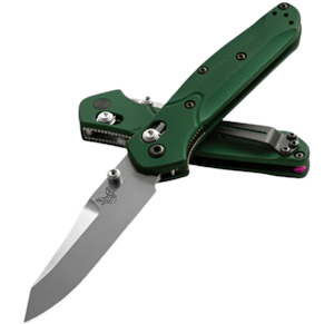 Hunting Knives: Benchmade 945 Mini Osborne - Green Aluminium