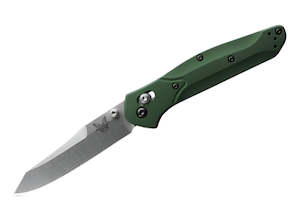 Hunting Knives: Benchmade 940 Osborne - Green Aluminium
