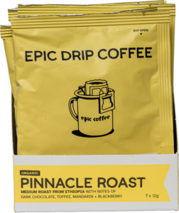 Coffee Tea: Epic Pinnacle Roast 7pk Drip Coffee