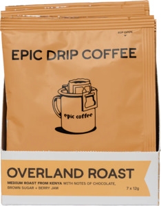 Coffee Tea: Epic Overland Roast 7pk Drip Coffee