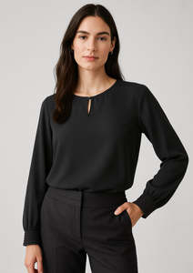 Womens Evelyn Long Sleeve Blouse