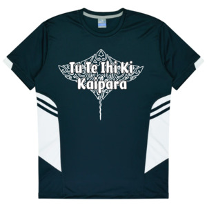 Tu Te Ihi Ki Kaipara: Adults Navy Lightweight Polyester Tee - Tu Te Ihi Ki Kaipara