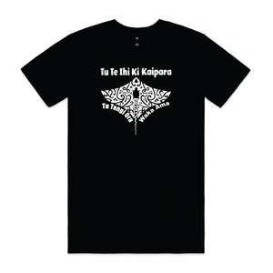 Tu Te Ihi Ki Kaipara: Adults Tees - Tu Tangi Ora Waka Ama - Tu Te Ihi Ki Kaipara - Black