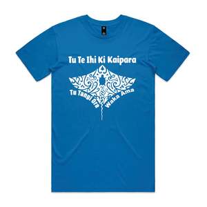 Adults Tees - Tu Tangi Ora Waka Ama - Tu Te Ihi Ki Kaipara - Blue