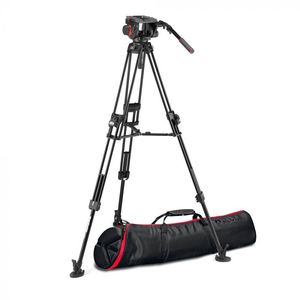Video Tripods: Manfrotto 509 Pro Video Head with 645 Fast Twin Aluminium Tripod