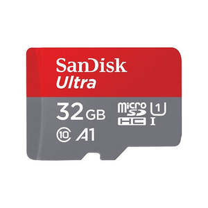 Data Storage: SanDisk Ultra UHS-I Micro SD Card with SD Adapter