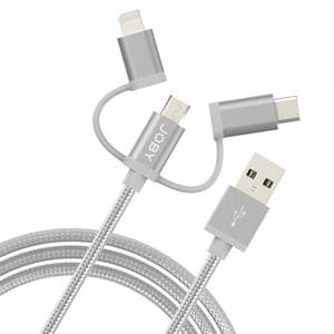 Joby Charge Sync Cable 3 In 1 1.2M Space Grey