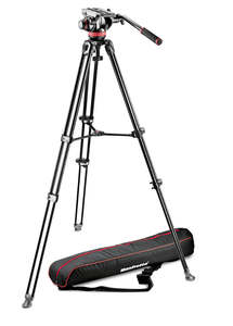 Video Tripods: Manfrotto MVH502A Head with MVT502Am Aluminium Tripod