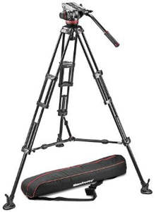 Video Tripods: Manfrotto MVH502A Fluid Head with 546B Tripod