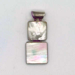 Jewelry: Mother of Pearl Square Pendant