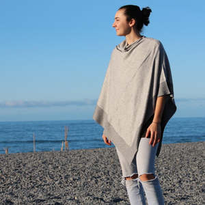 Scarves Blankets: Cashmere Two Tone Poncho
