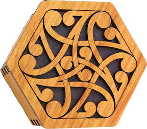 Abstract Design: Hexagonal Box - Koru