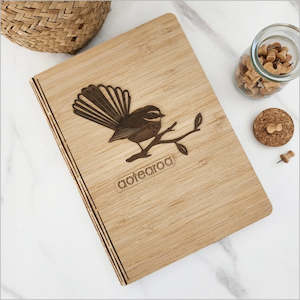 Journals: Bamboo Journal: Piwakawaka/Fantail River Rimu Veneer
